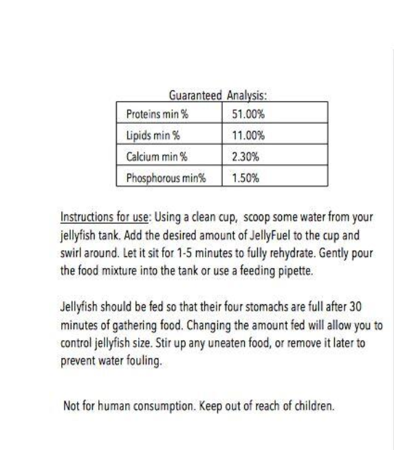 JellyFuel - Alimento per meduse